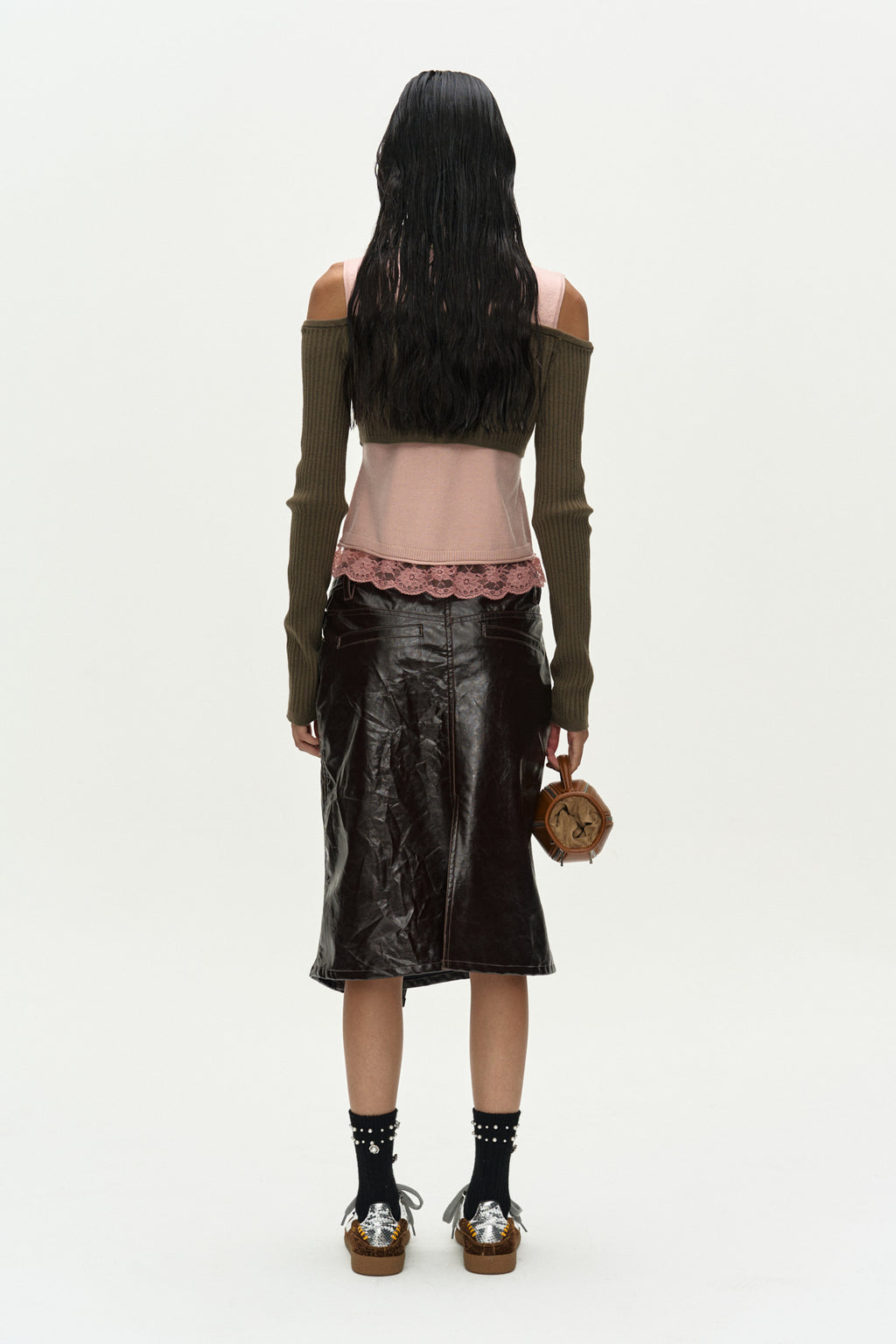 Andersson Bell Layered Off-Shoulder Collar Top