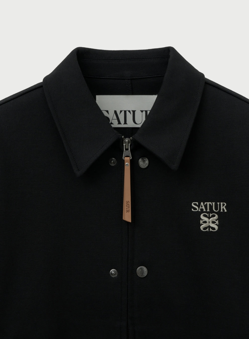 [satur] Teo Jersey Jacket - Black