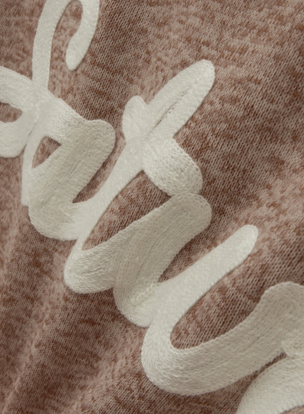 [satur] Lugo Heather Terry Hoodie - Brown