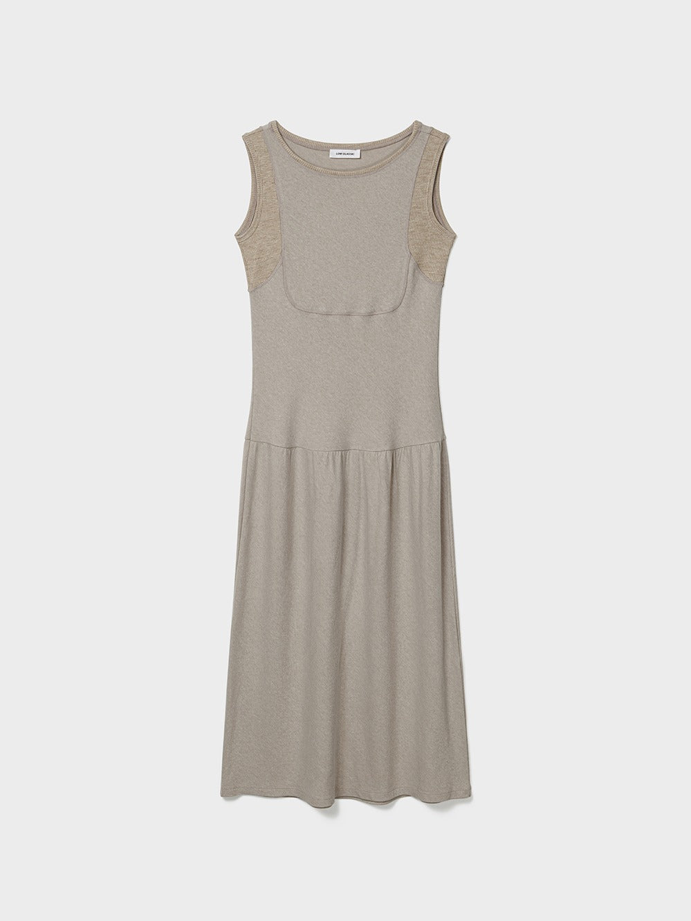 Low Classic Sleeveless Jersey Dress Beige