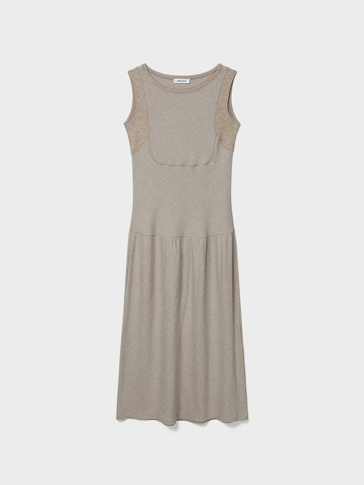 Low Classic Sleeveless Jersey Dress Beige - Low Classic