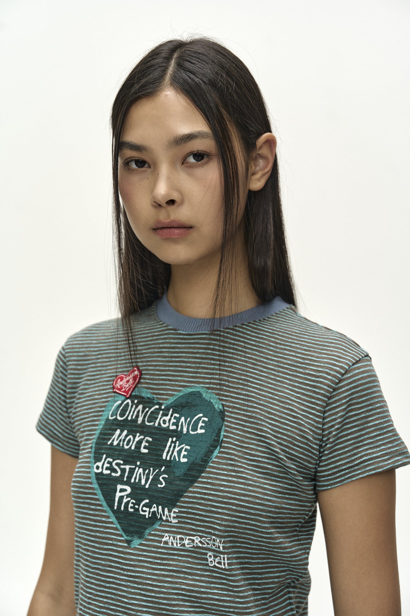 Andersson Bell (Essential) Heart Message Stripe T-Shirt