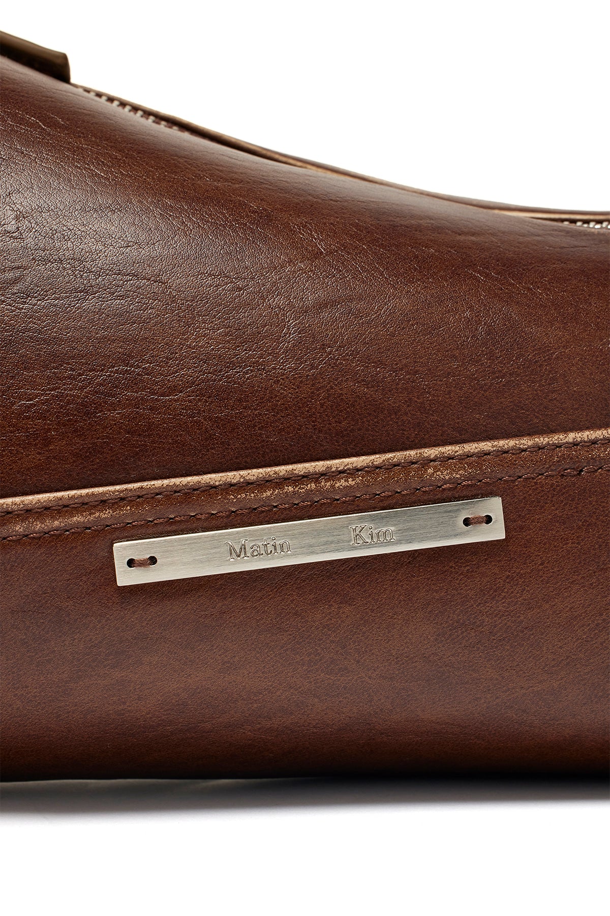 [matinkim] DIRTY WASHED DIAGONAL BAG IN BROWN