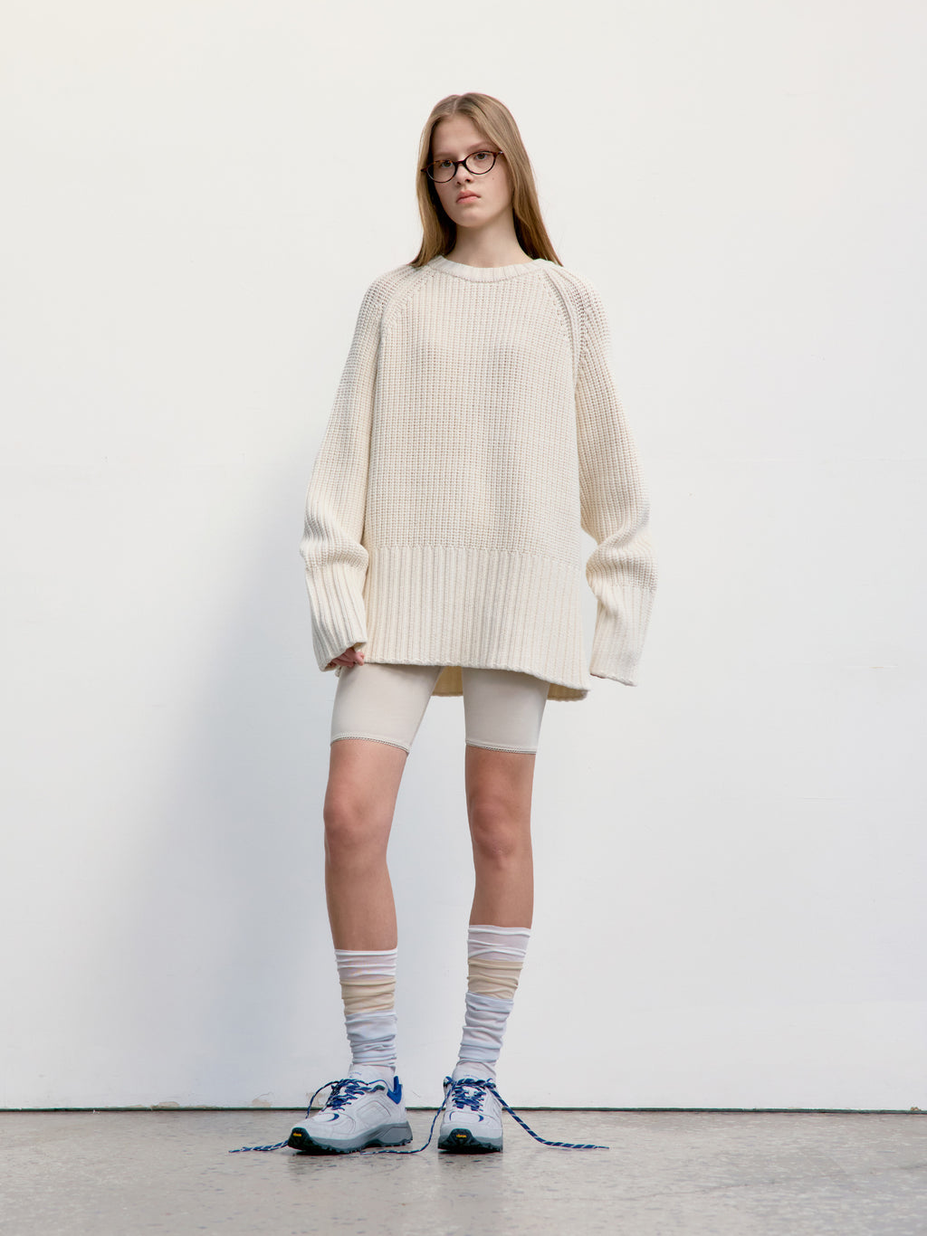 Low Classic Chunky Rib Knit Sweater Ivory