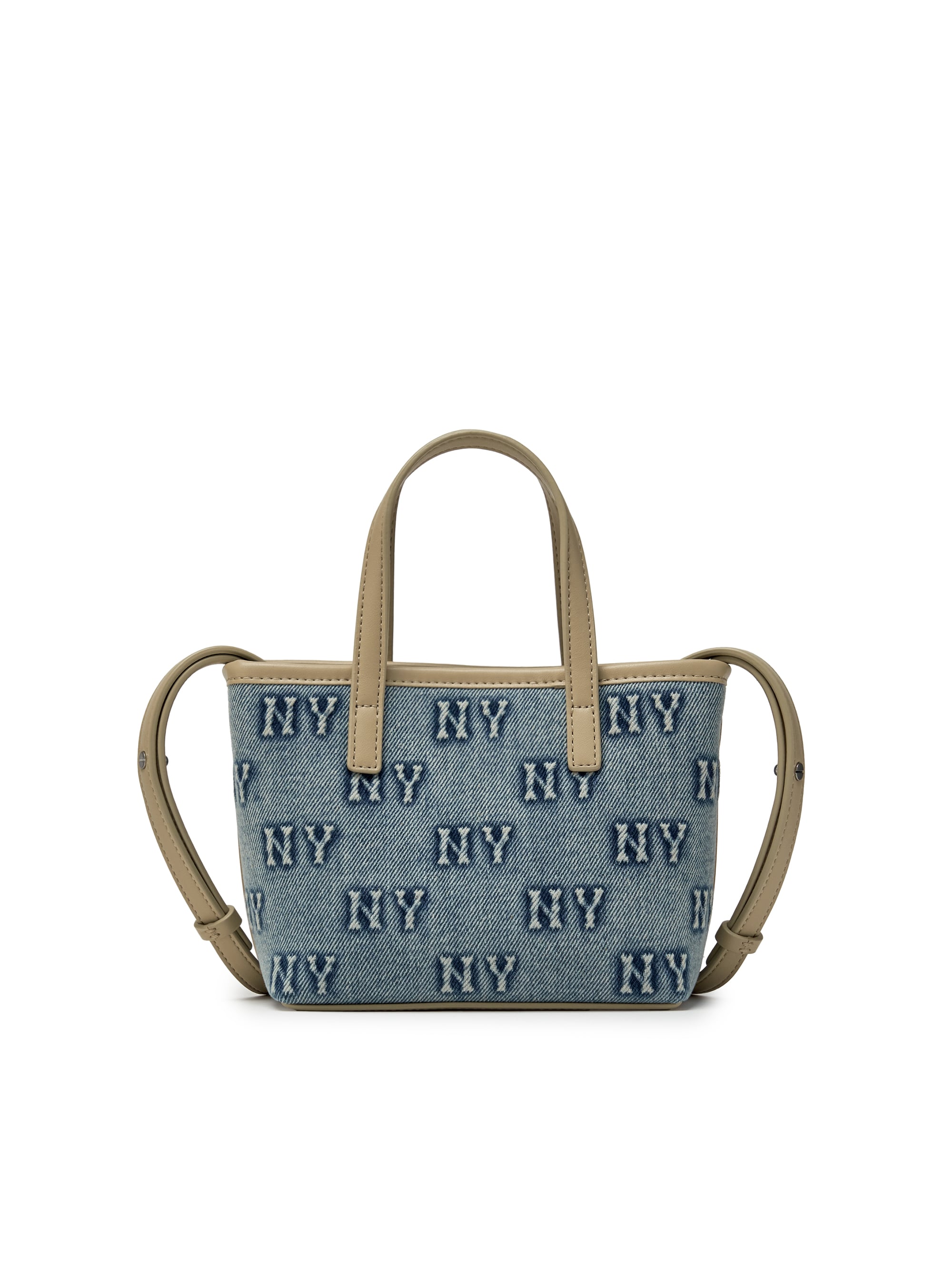 MLB Korea Classic Monogram Denim Embo Mini Cross Bag