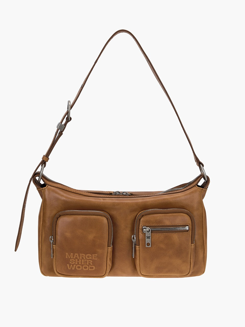 Margesherwood Outpocket Hobo saddle brown pull-up