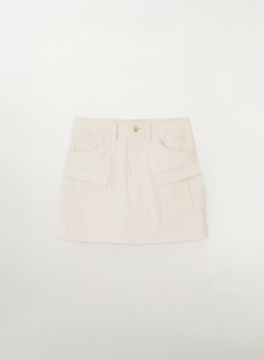 Satur (W) Ripstop Cargo Mini Skirt - Beige