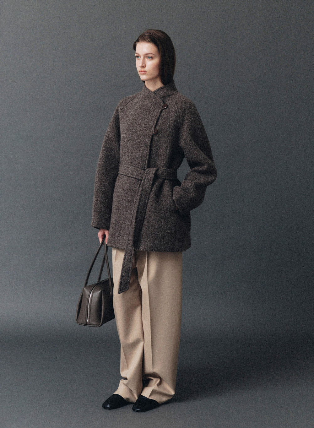 Kindersalmon Stina Half Coat Truffle