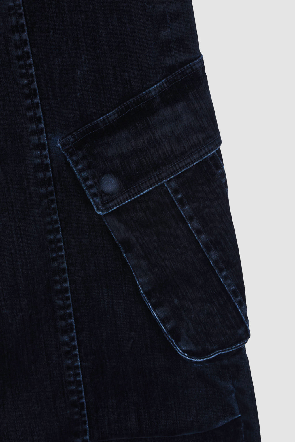 Matinkim Semi Boots Cut Velvet Denim Pants IN Navy