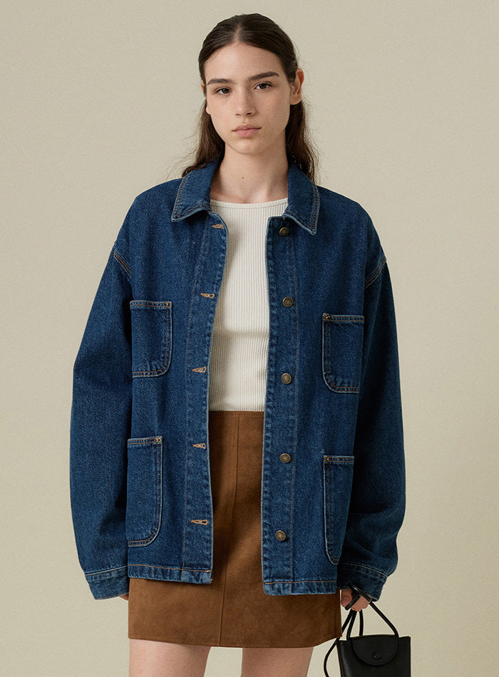 Mango Maniplease Selk Denim Jacket Denim