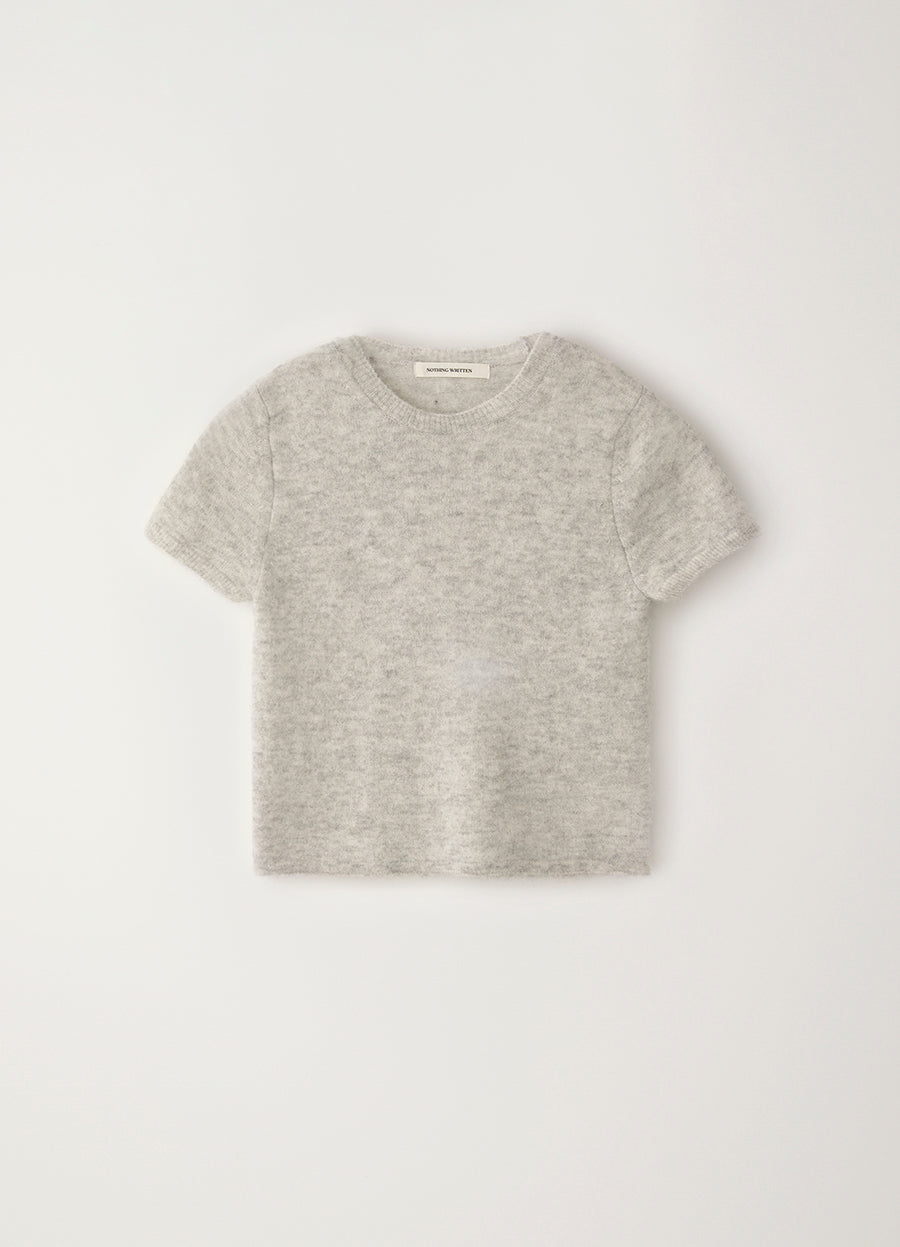 Nothing Written Kotte alpaca short sleeve knit (Gray)