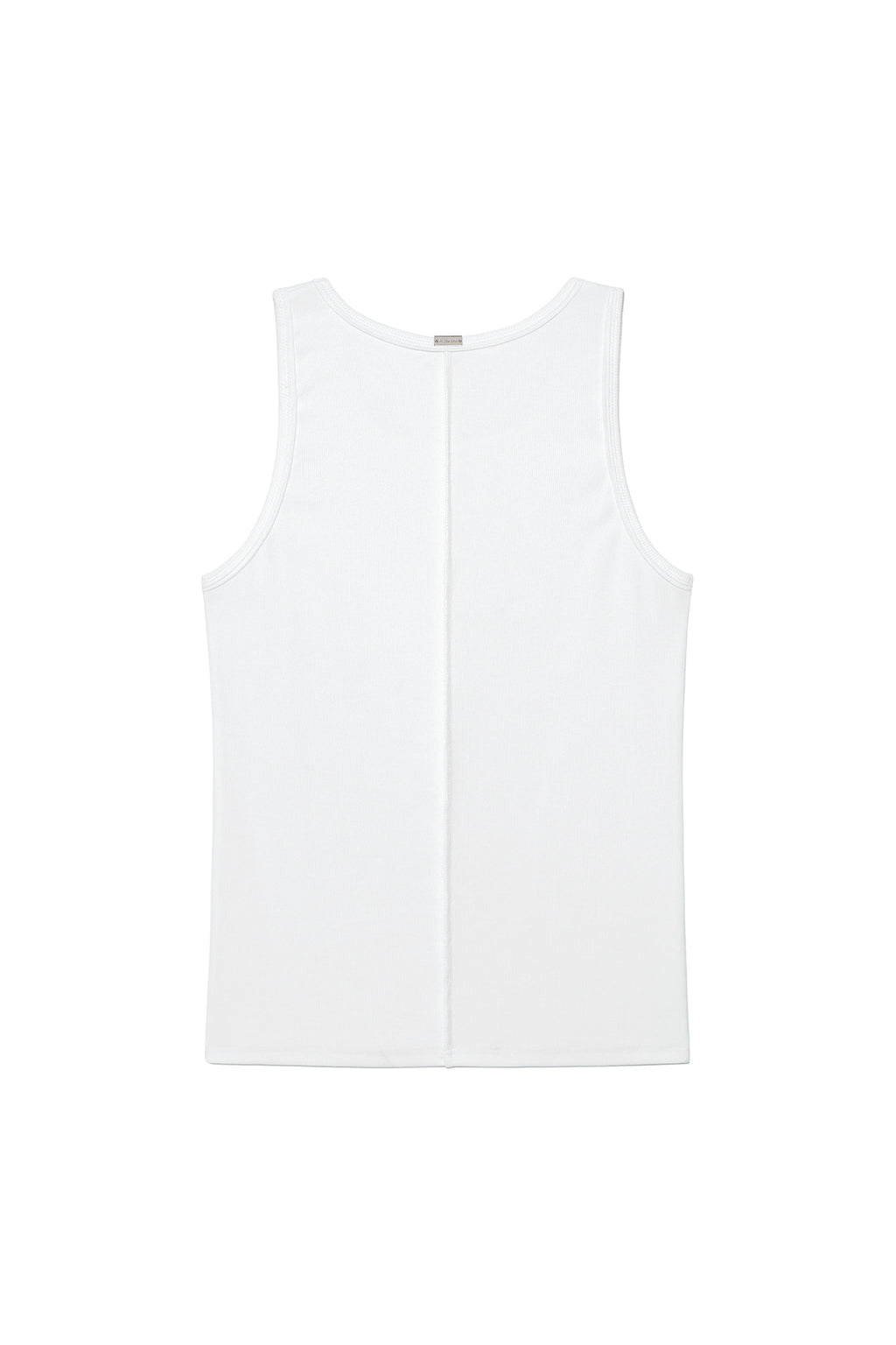 Matinkim Small Logo Pintuck Sleeveless Top For Men IN White