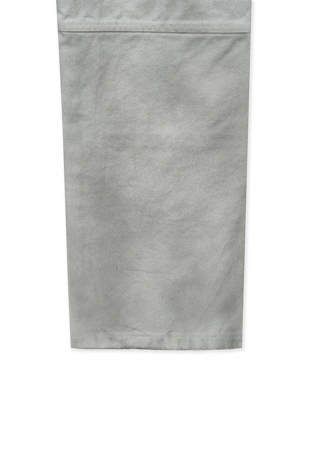 Matinkim Vintage Washed Double Knee Denim Pants For Men IN White