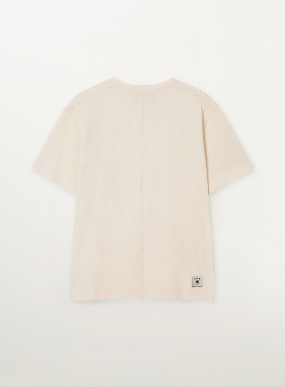 Satur Flowing Small Logo T-Shirt - Cream