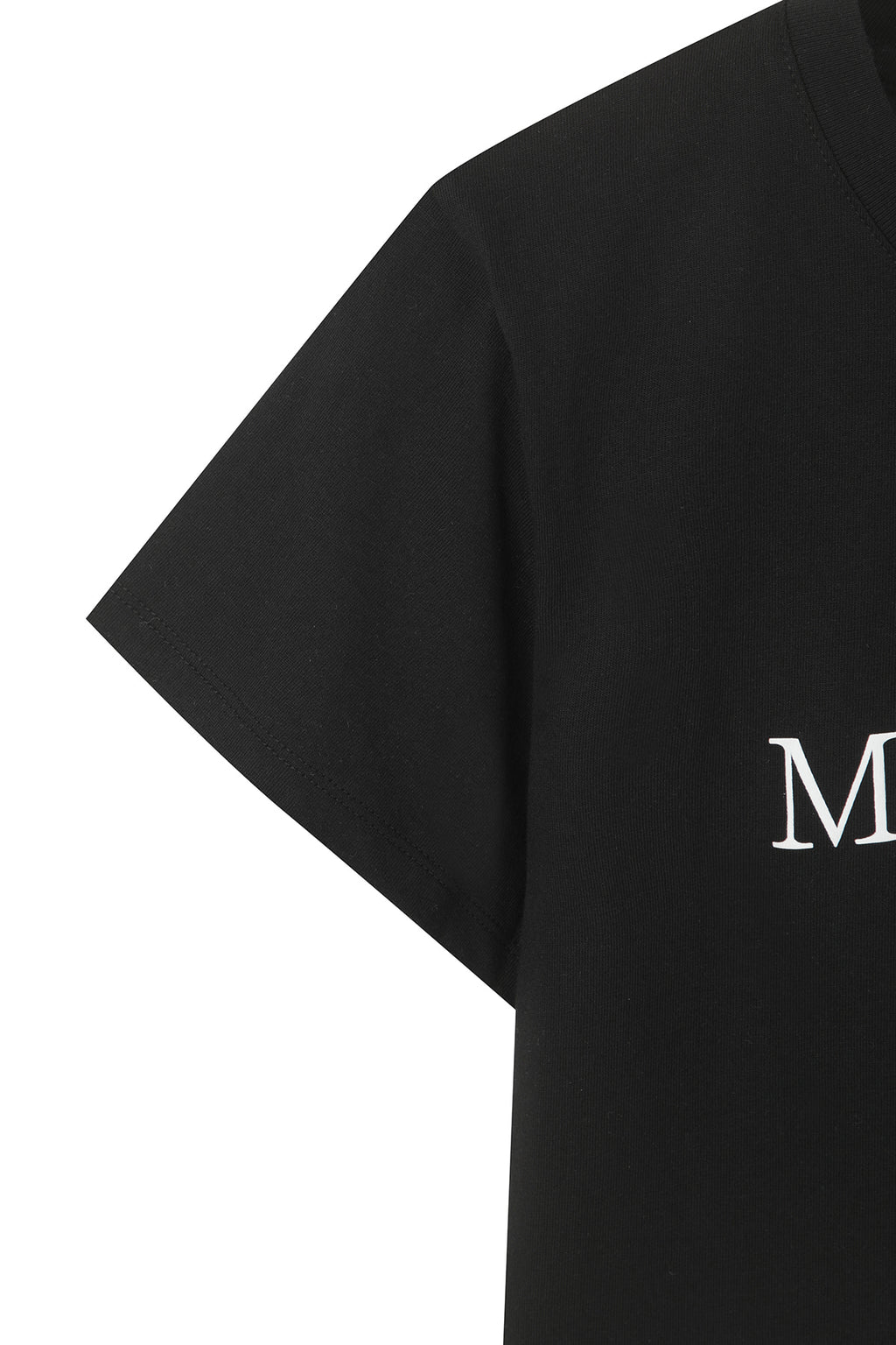 [matinkim] Matin Kim Logo Crop Top IN Black