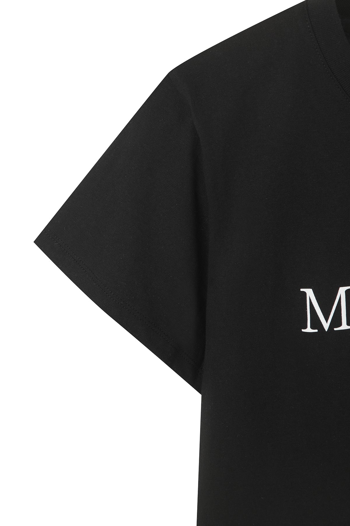 [matinkim] Matin Kim Logo Crop Top IN Black