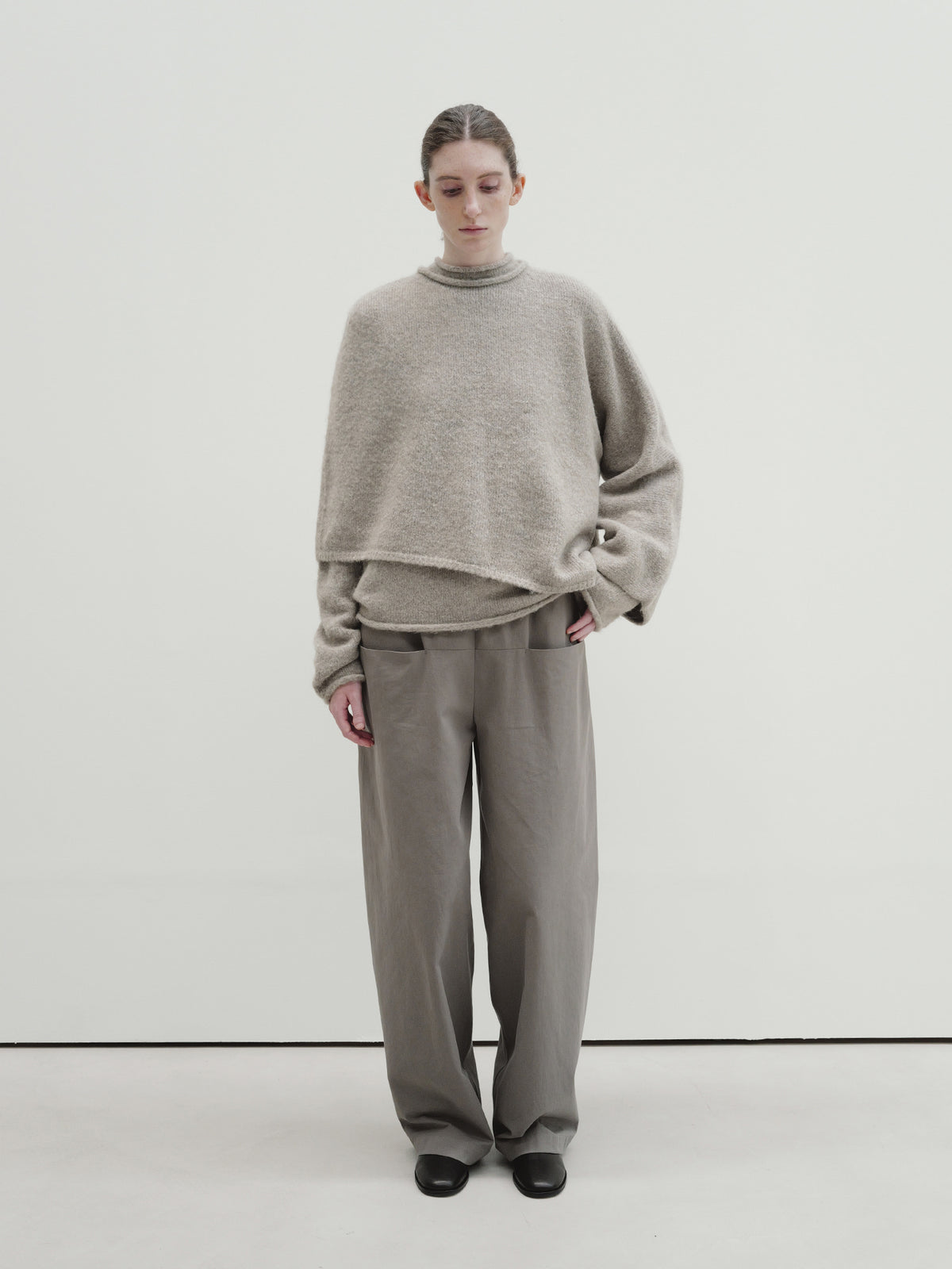 Moia soft cape knit (ash)