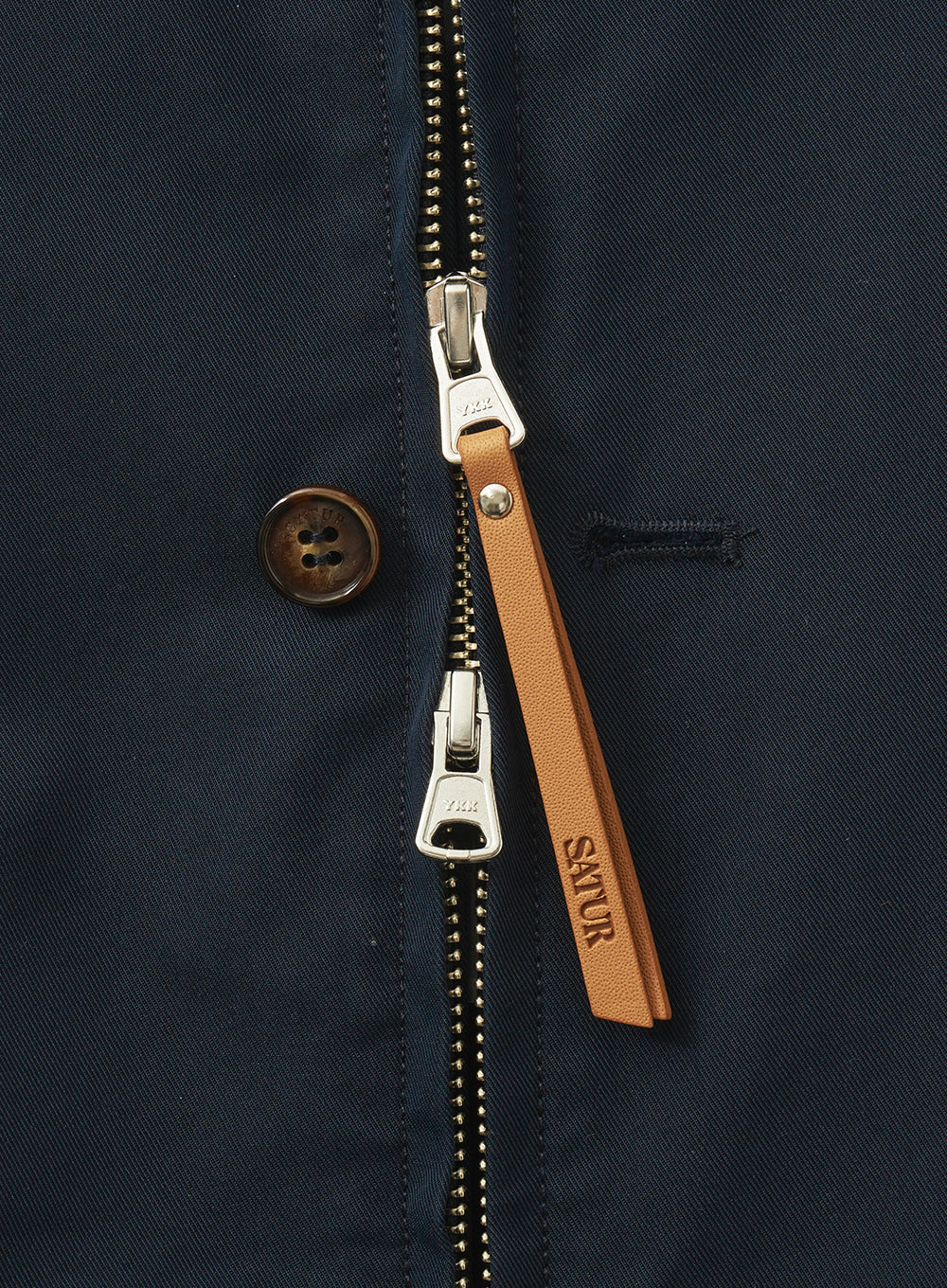 [satur] (W) Lecce Cotton Harrington Jacket - Classic Navy