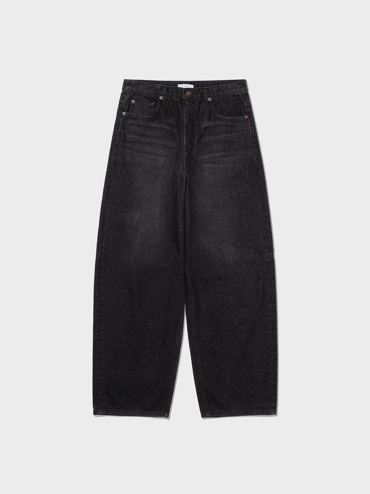 Low Classic Oversized Jeans Washed Black