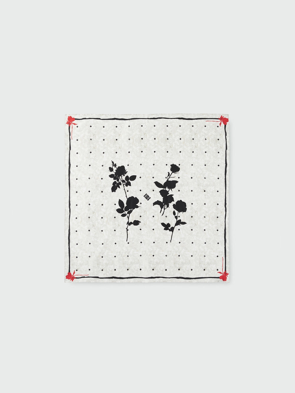 EENK Rose Printing Silk Scarf - Ivory