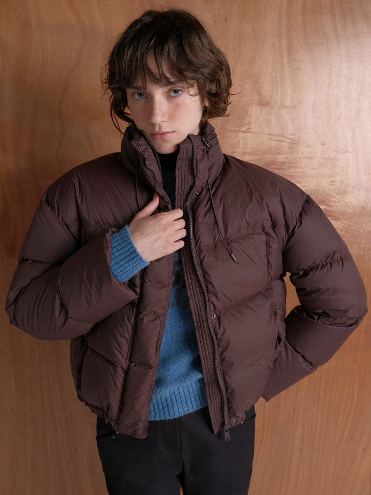 Raive High-neck String Down Jumper