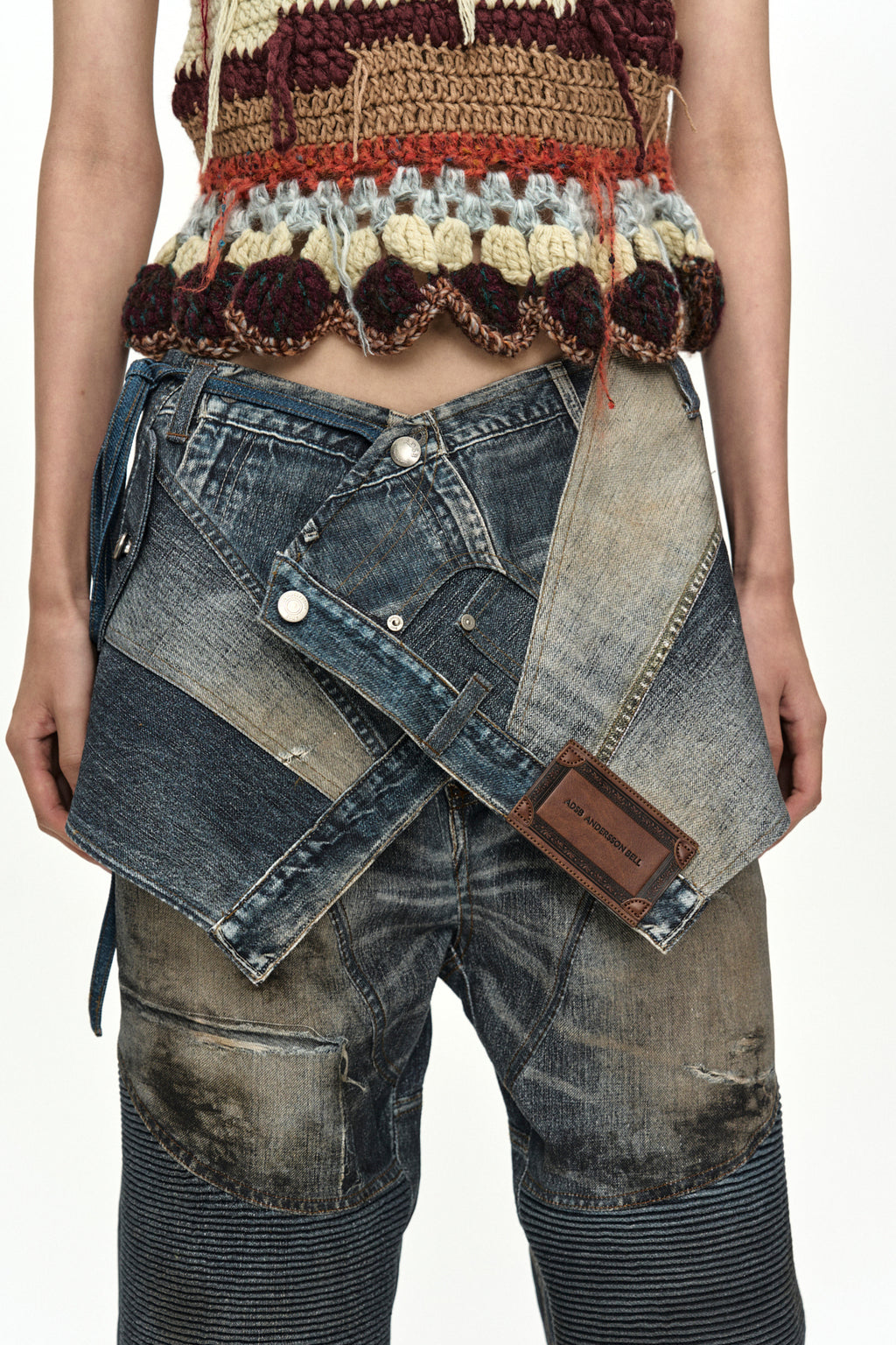 Andersson Bell Upside-Down Printed Wrap Skirt Blue)