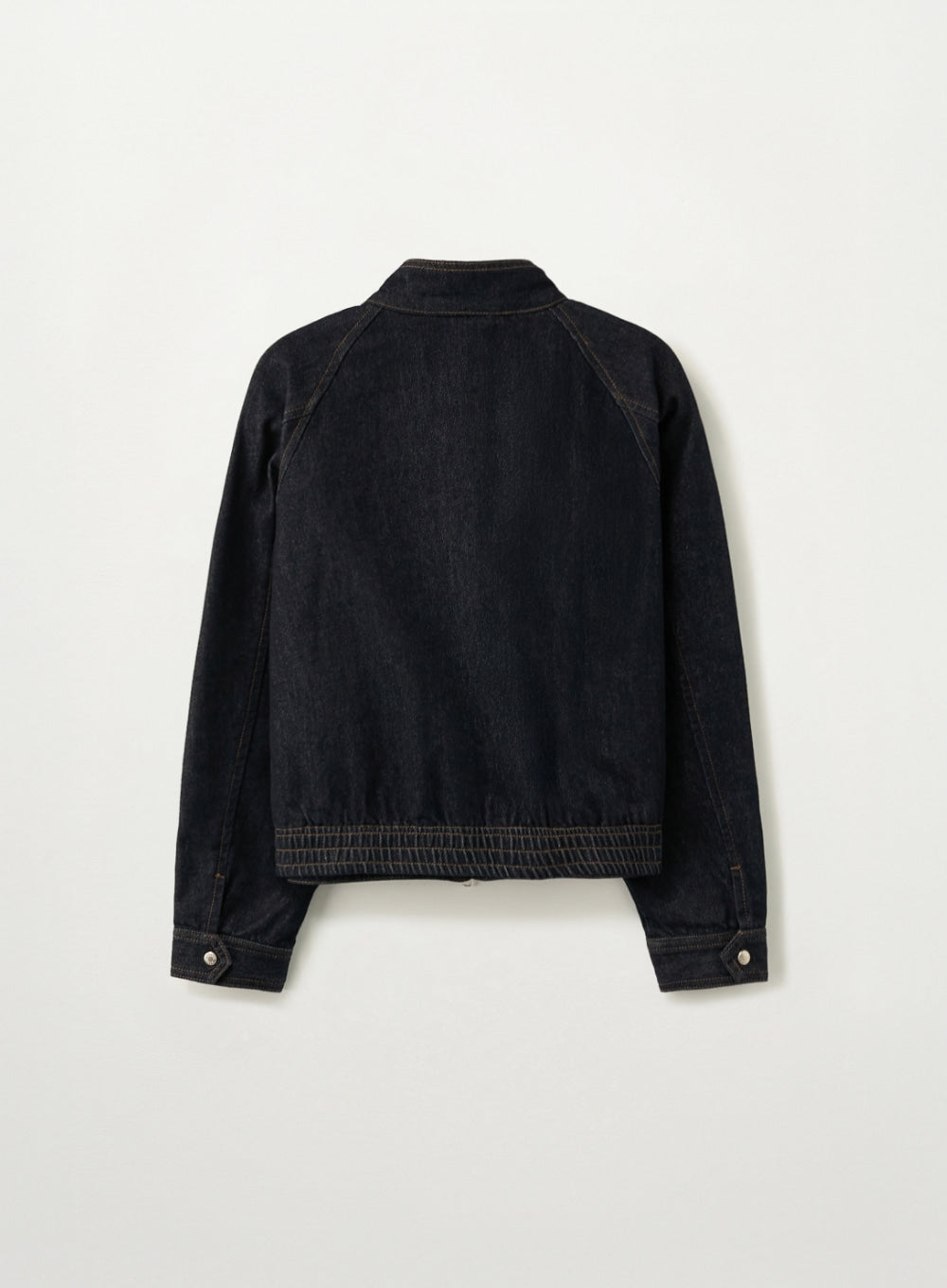 [SATUR] Nonefade Denim Harrington Jacket - Indigo
