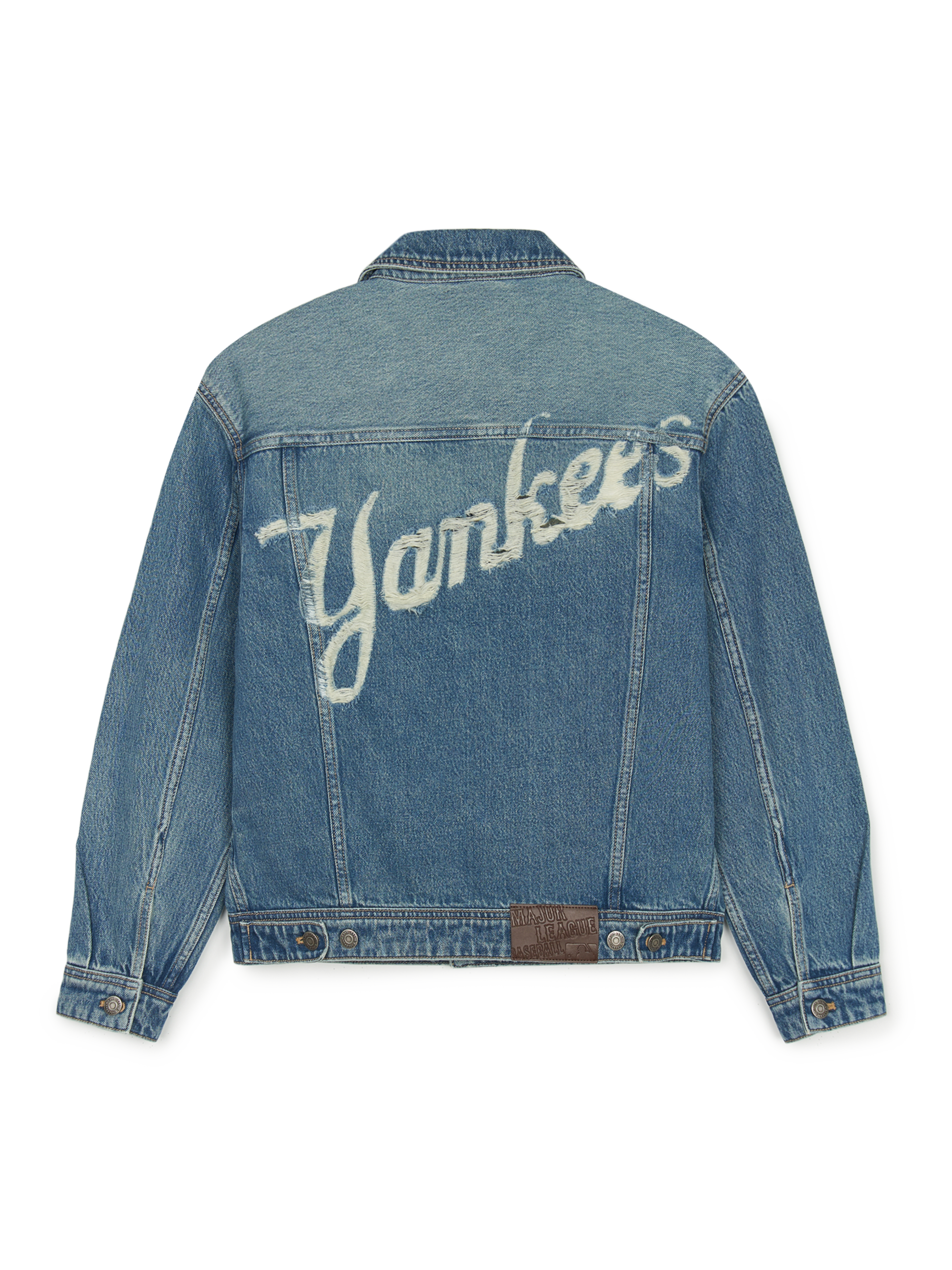 [mlb korea] Mlb Hannam Vintage Lettering Denim Trucker Jacket