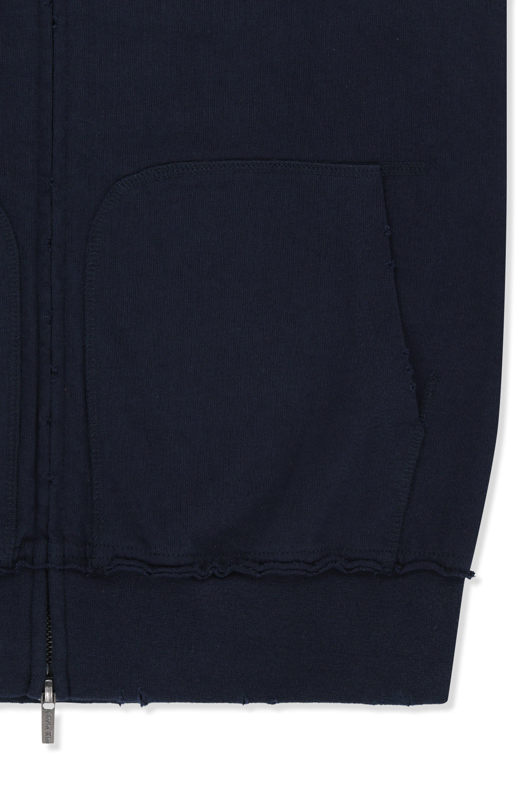 [matinkim] Back Logo Jersey Hood Vest IN Navy