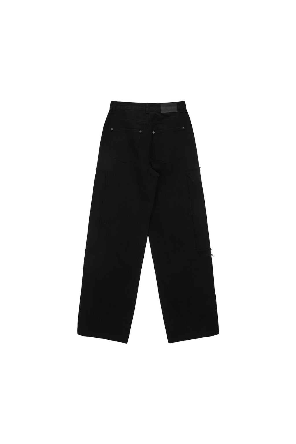 Matinkim Double Knee Cotton Denim Pants For Men IN Black