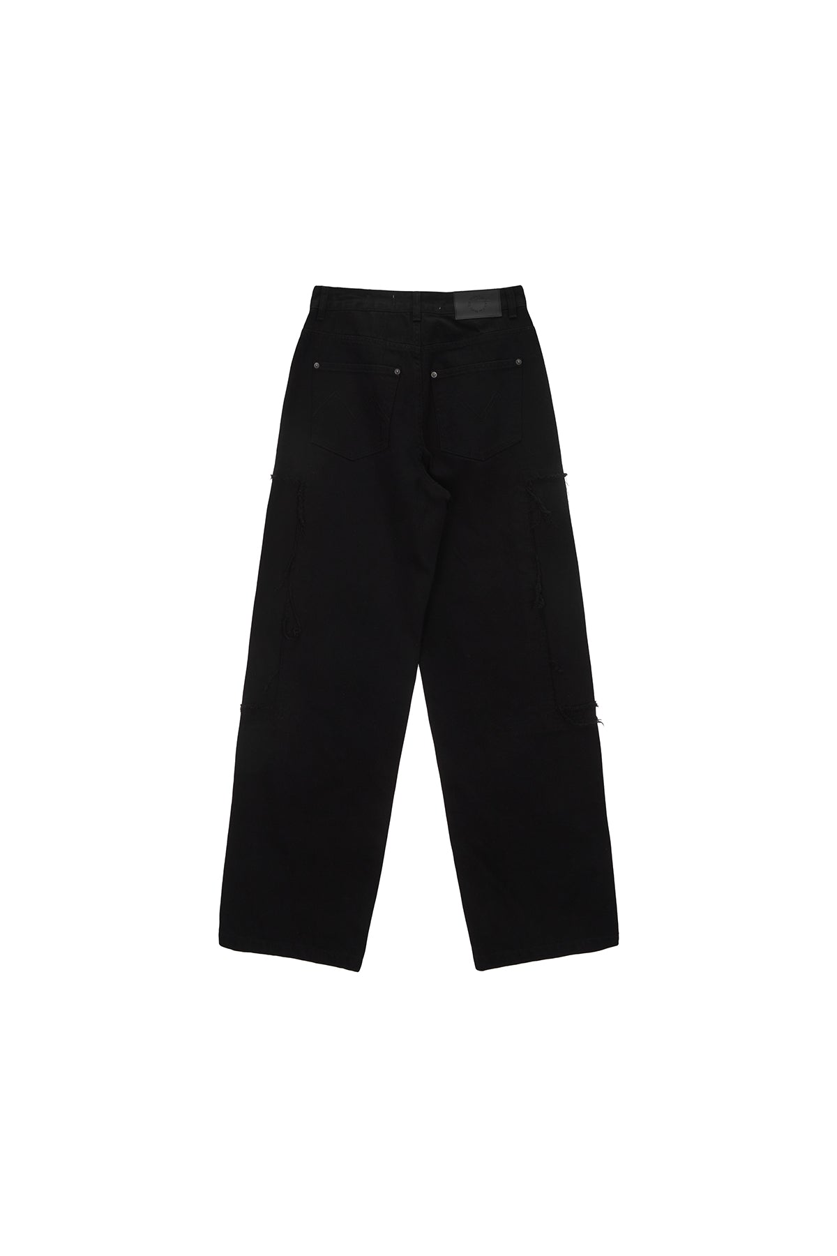Matinkim Double Knee Cotton Denim Pants For Men IN Black