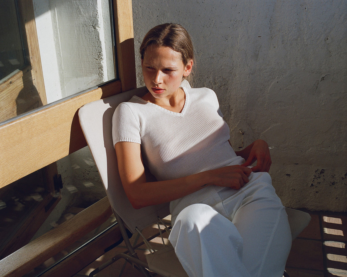 Nothing Written Tia v-neck knit (White)