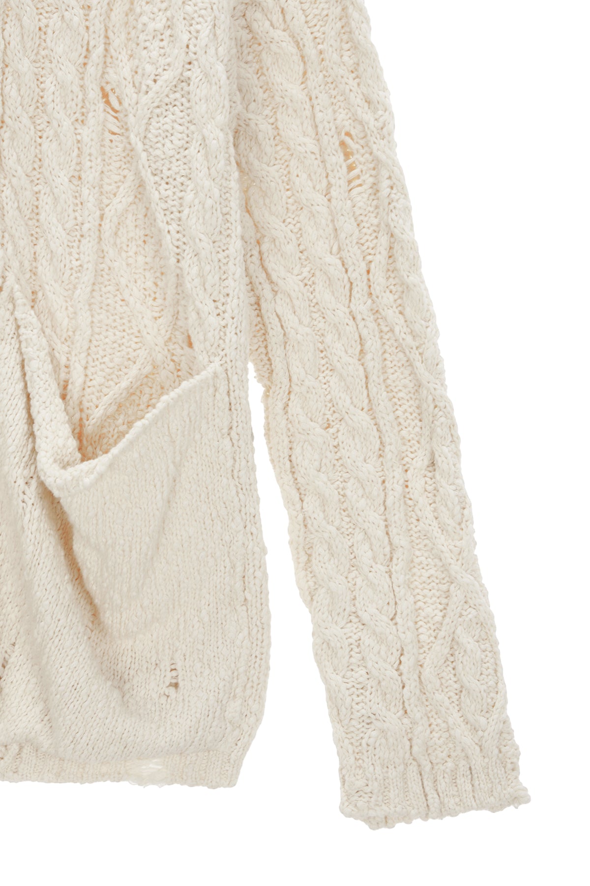 Matinkim Damage Cable Cardigan IN Ivory