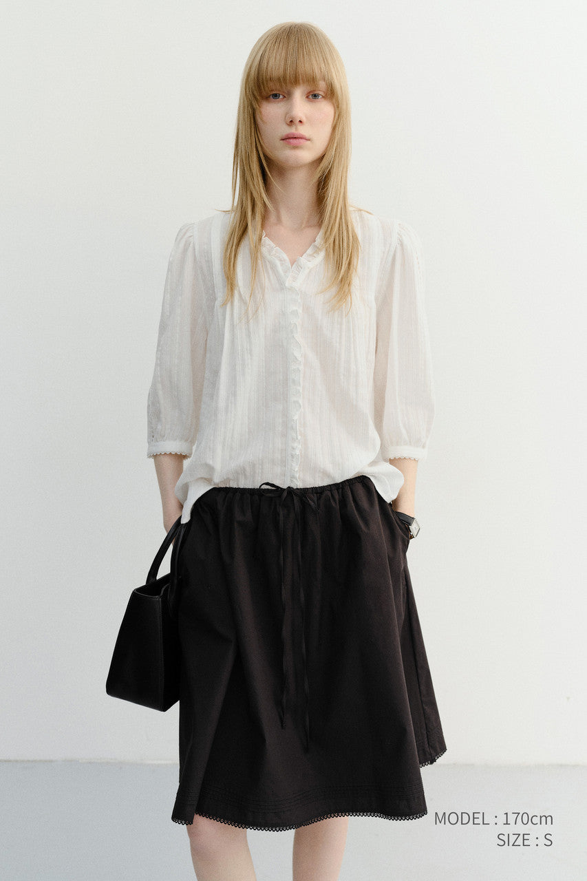 Dunst Jane Frill Blouse White