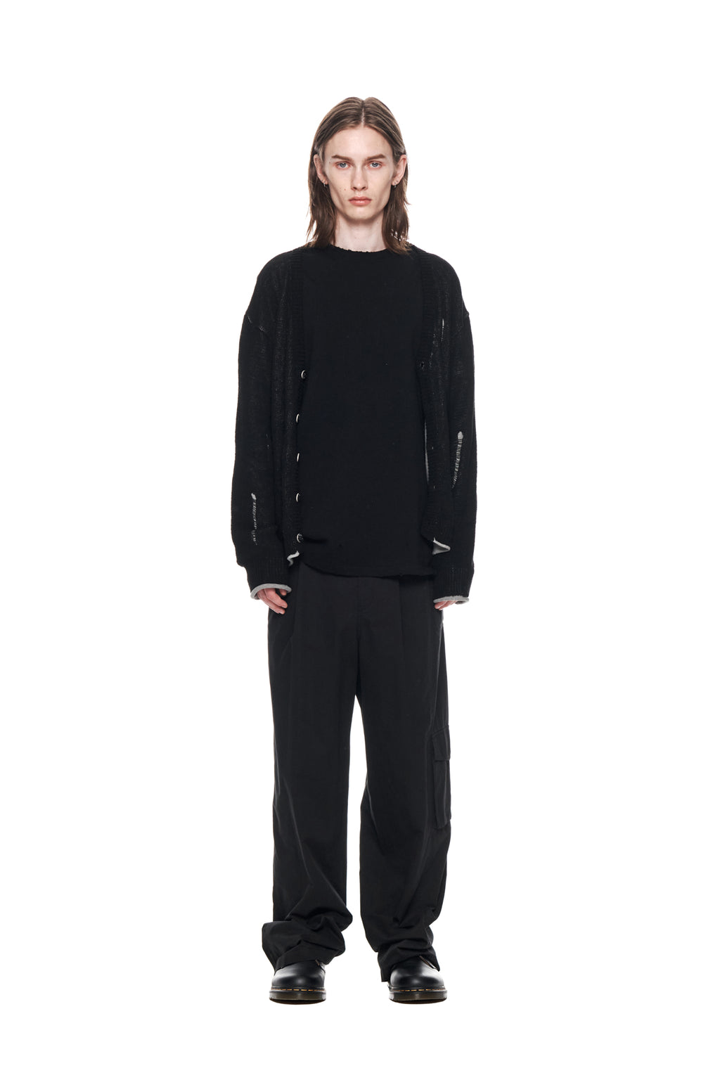 Matinkim Asymmetric Chino Trouser For Men IN Black