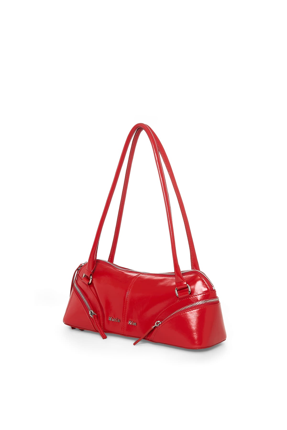 [matinkim] Curve Zip Baguette Bag IN Red