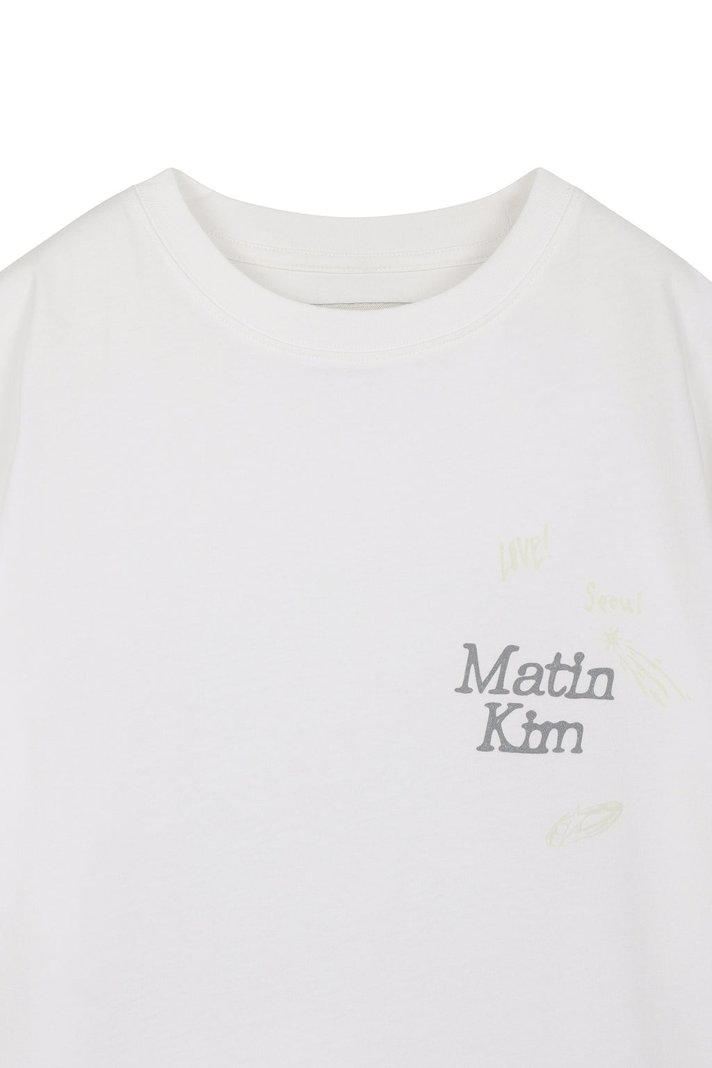 [matinkim] ANIMAL GRAFFITI GRAPHIC OVERSIZE TOP IN WHITE