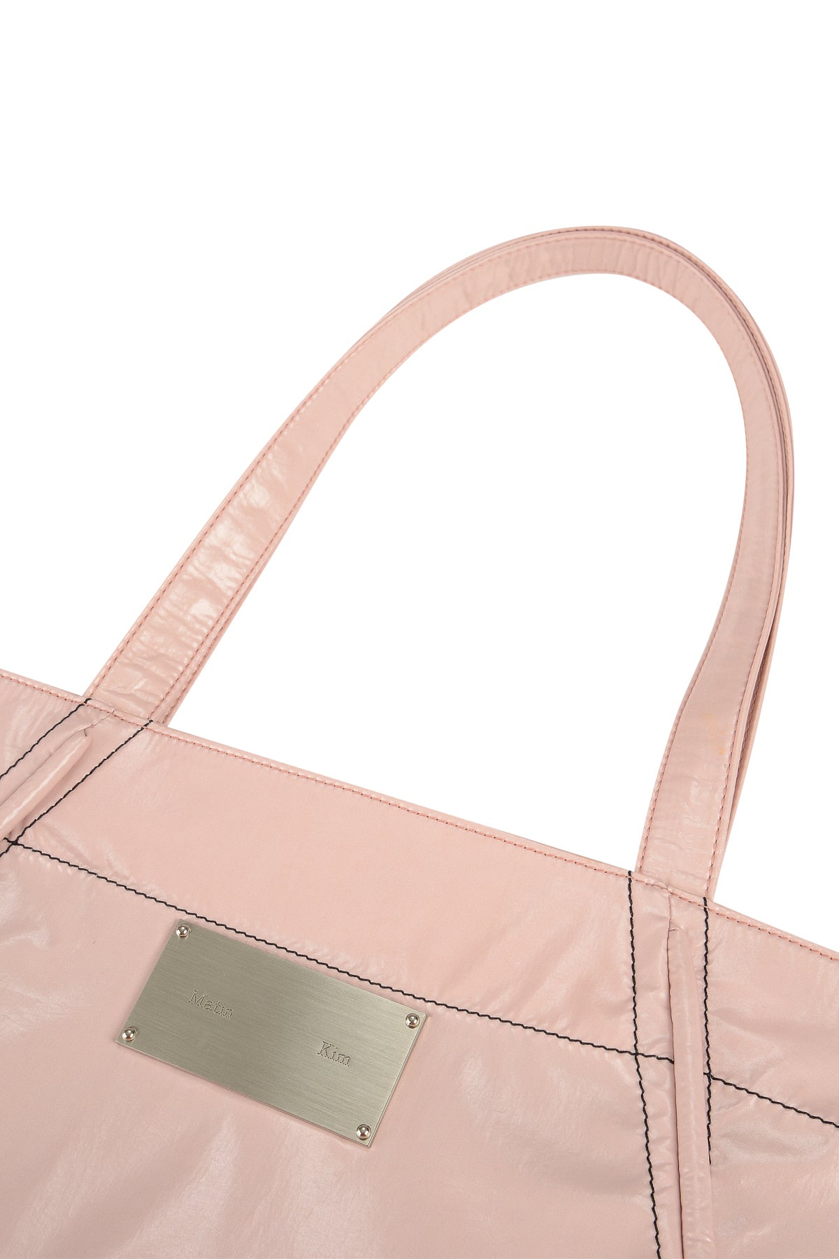 [matinkim] BIG COATING TOTE BAG IN PINK