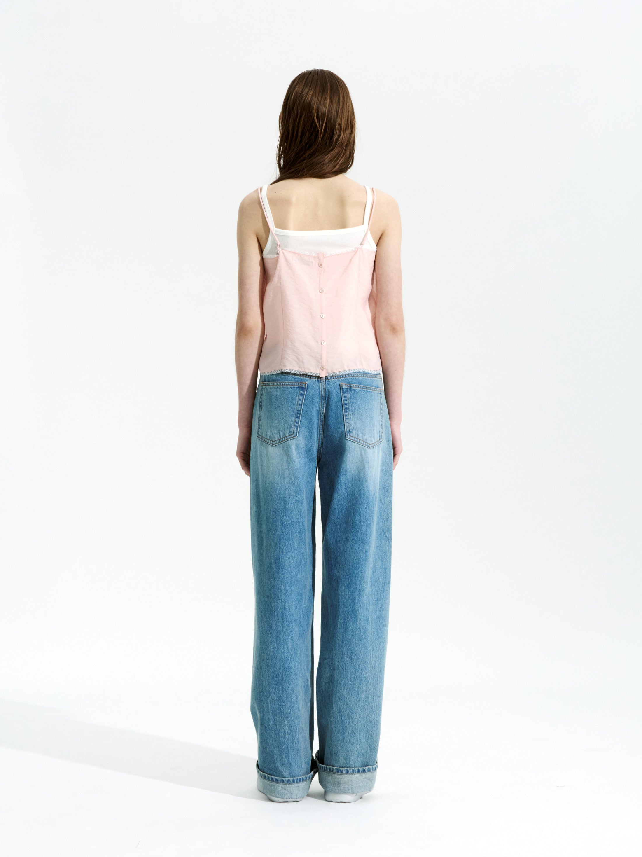 Low Classic Silky Lace Camisole Pink