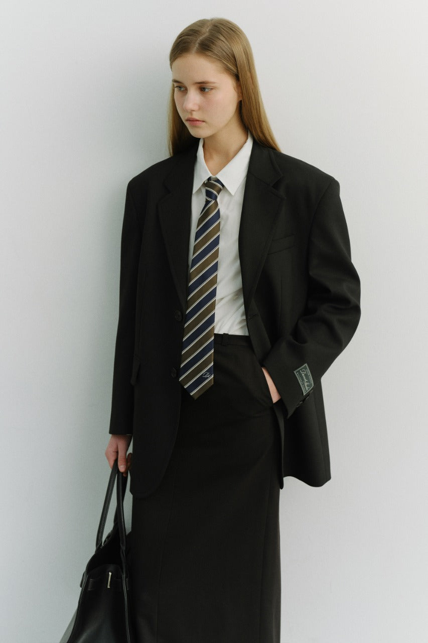 Dunst Striped Tie Olive
