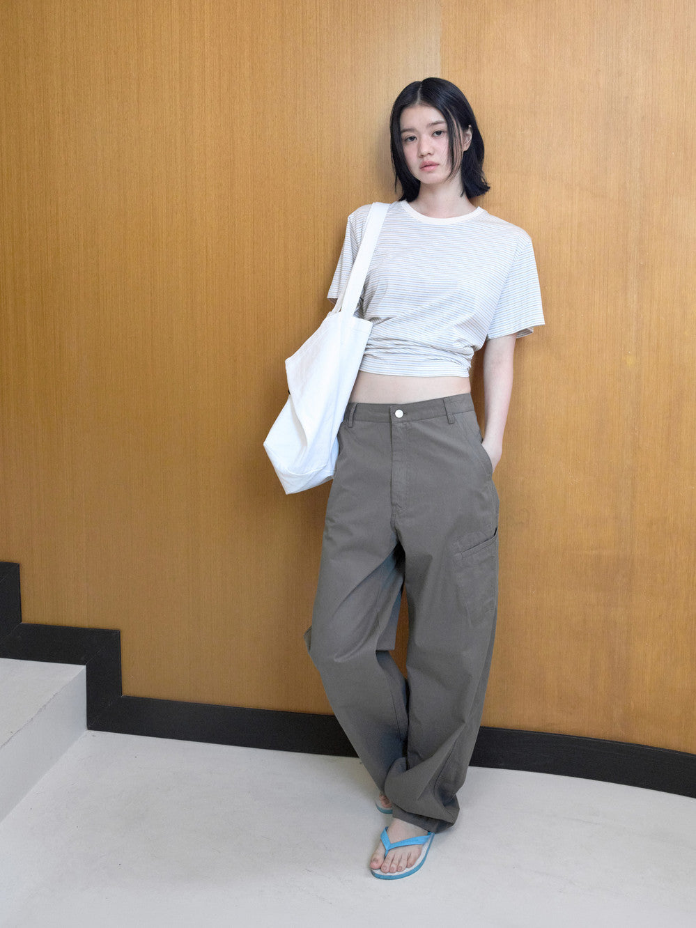 Low Classic Lc Striped Basic Tee Ivory