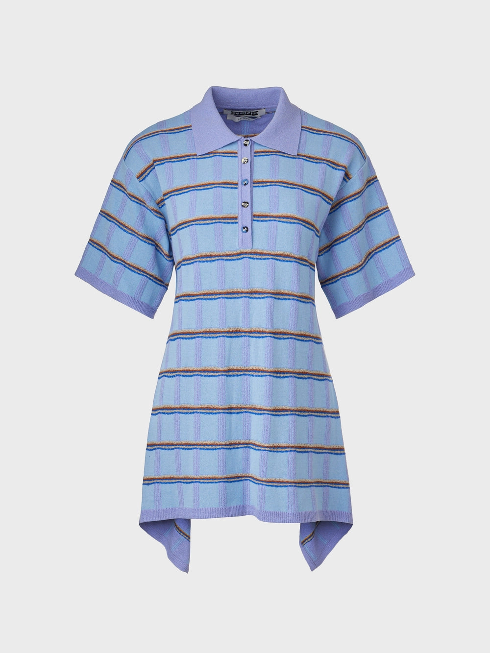 EENK Back Button Knitwear Top - Sky Blue