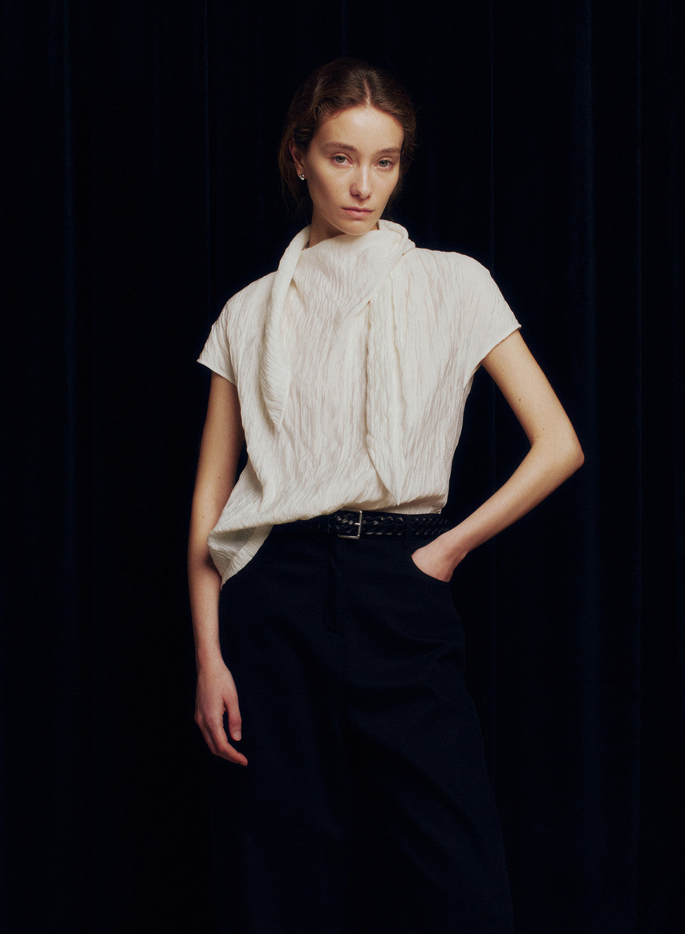 Kindersalmon Scarf Top Dove