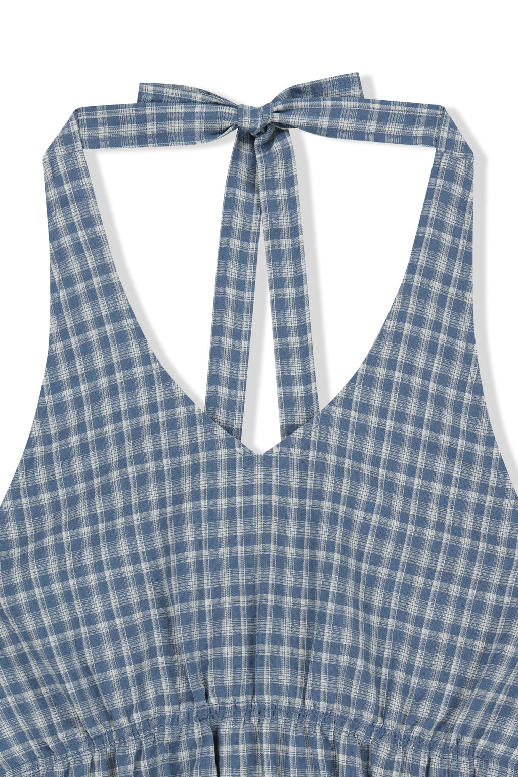 Matinkim Halter Neck Shirring Blouse IN Blue
