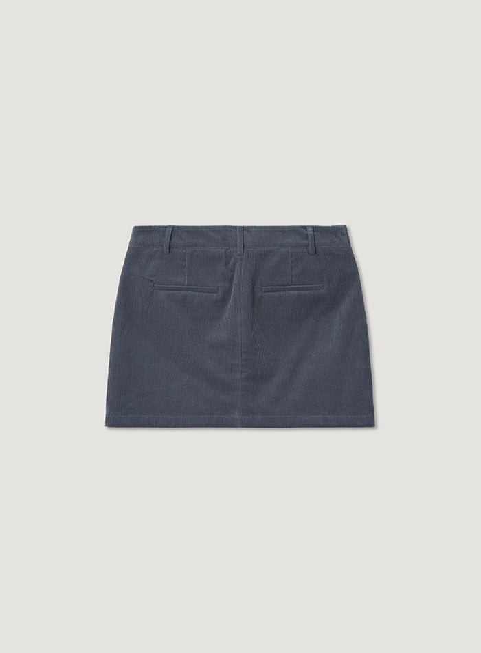 Mango Maniplease Joi Corduroy Mini Skirt Blue