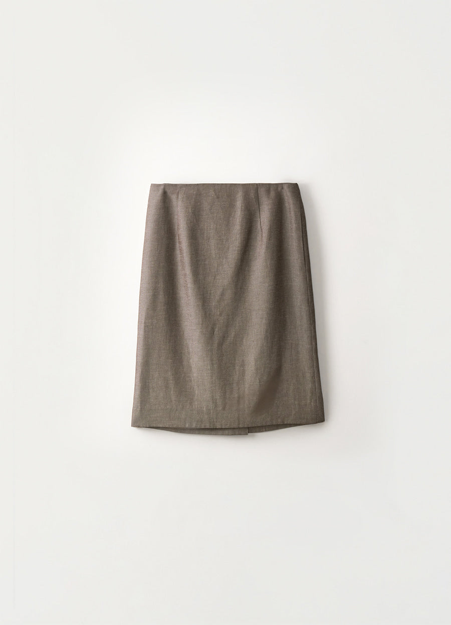 Nothing Written Yves h-line skirt (Stone beige)