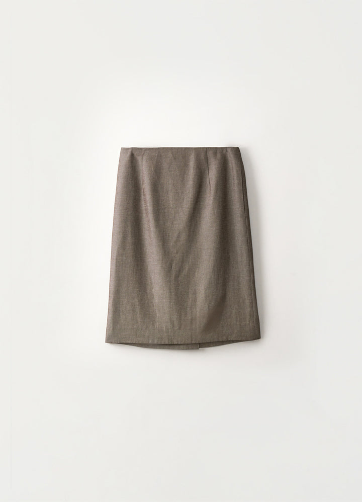 Nothing Written Yves h-line skirt (Stone beige)