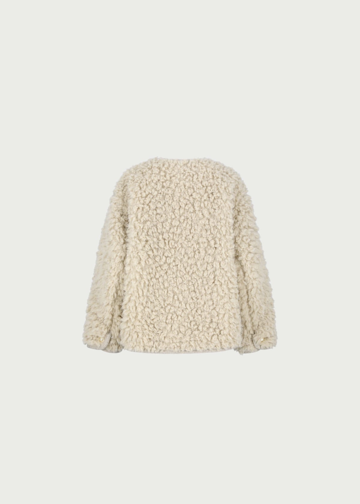 Depound fluffy fur jacket - light beige
