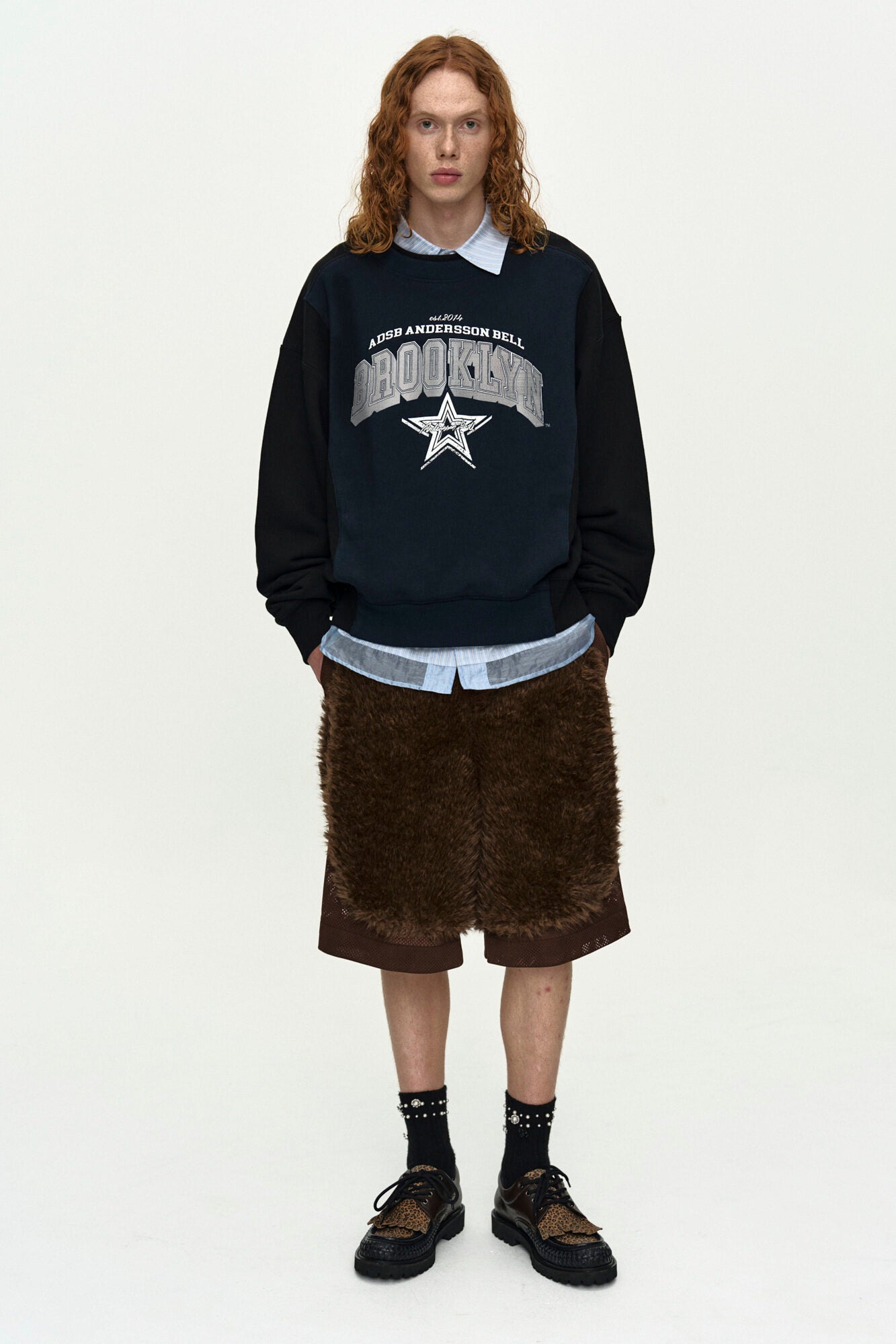 Andersson Bell Unisex Arch Logo Layered Sweatshirt