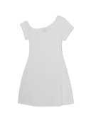 MLB Korea Women's Basic Off Shoulder Shirring Ribbed Dress
